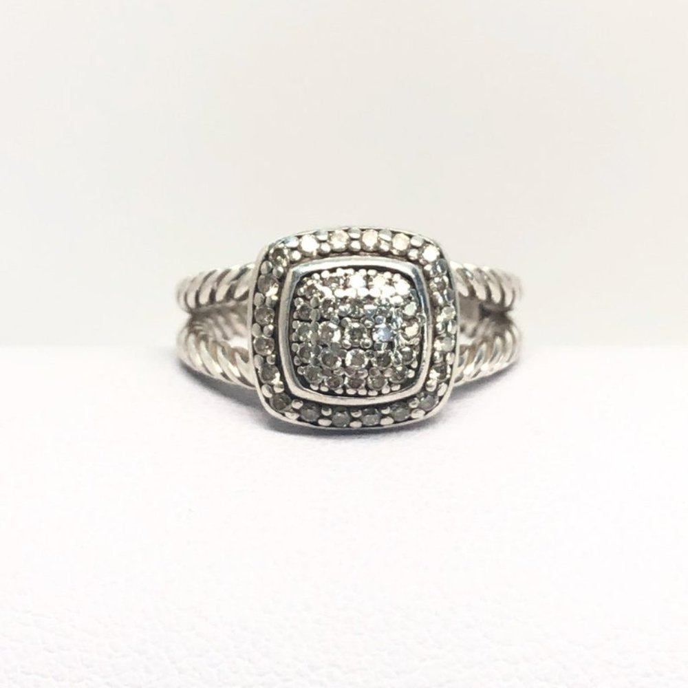 David Yurman petit albion pave diamond ring